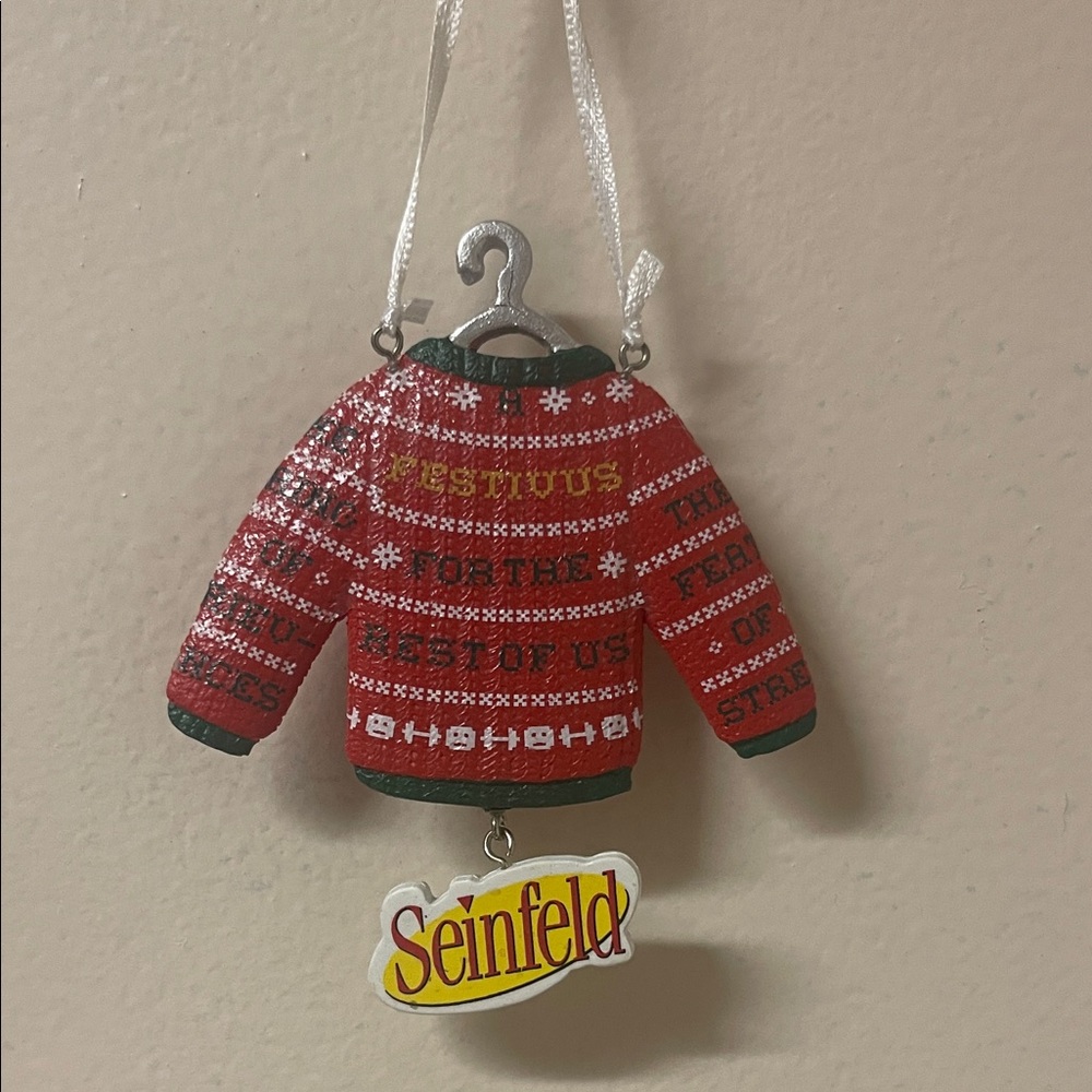 Festivus for the Rest of us Red Seinfeld Sweater Ornament
